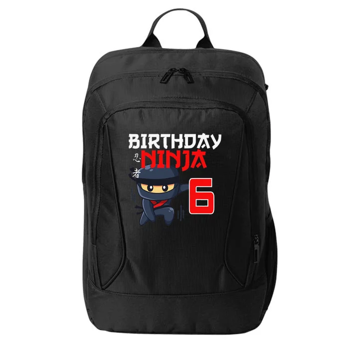 6th Birthday Ninja I'm 6 Years Old Bday Party Best City Backpack