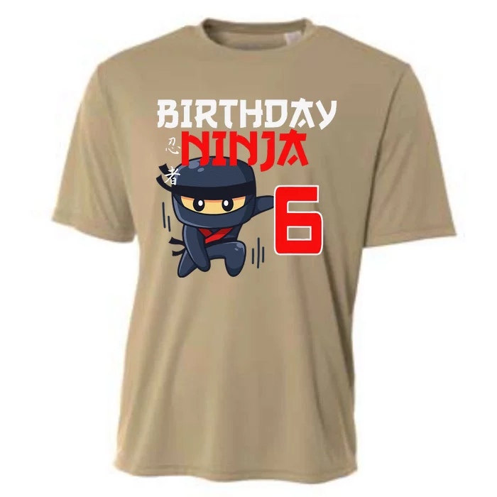 6th Birthday Ninja I'm 6 Years Old Bday Party Best Cooling Performance Crew T-Shirt