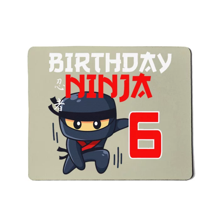 6th Birthday Ninja I'm 6 Years Old Bday Party Best Mousepad