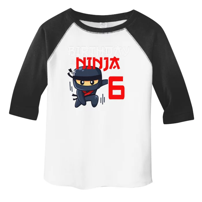 6th Birthday Ninja I'm 6 Years Old Bday Party Best Toddler Fine Jersey T-Shirt