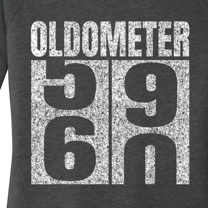 60th Birthday Oldometer 59-60 Vintage Funny Gifts M.e.n WoM.e.n Women's Perfect Tri Tunic Long Sleeve Shirt