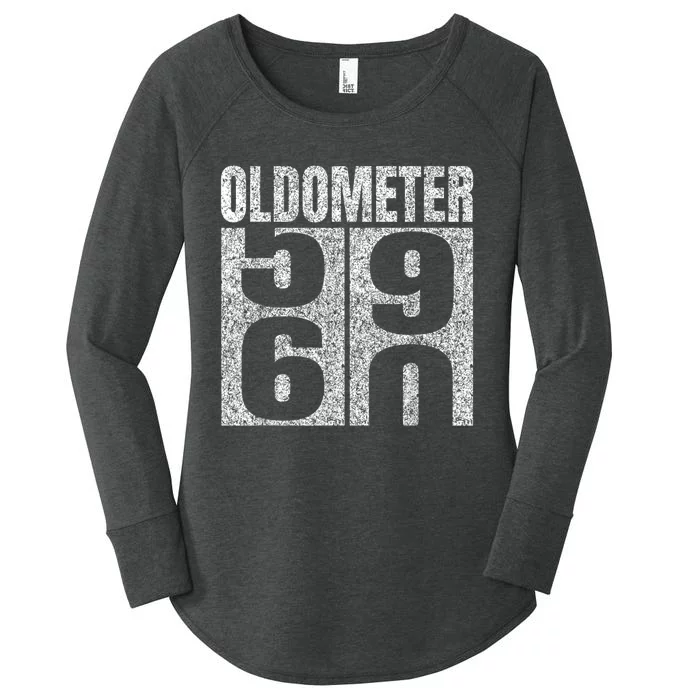 60th Birthday Oldometer 59-60 Vintage Funny Gifts M.e.n WoM.e.n Women's Perfect Tri Tunic Long Sleeve Shirt