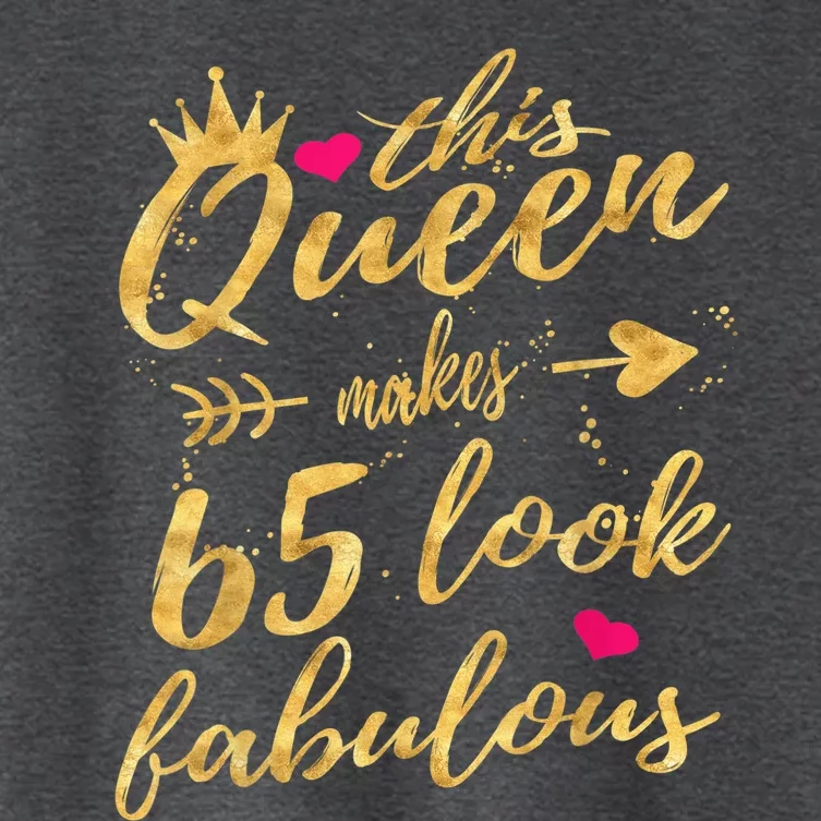 65th Birthday Party Gifts 65 Year Old Wo Queen Women's Crop Top Tee