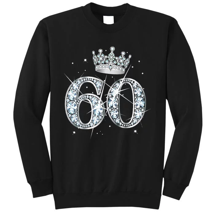 60th Birthday Queen diamond crown 60 Year Old Gifts Sweatshirt