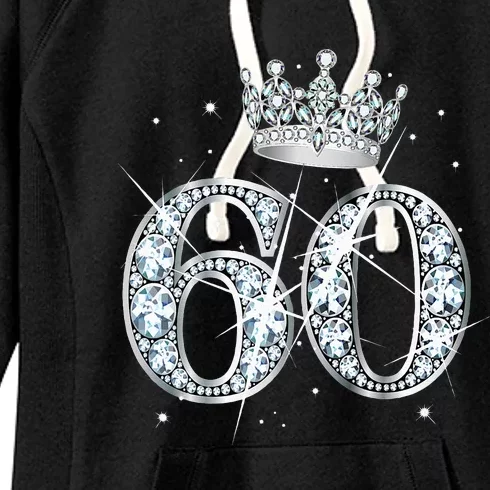 60th Birthday Queen diamond crown 60 Year Old Gifts Women's Fleece Hoodie