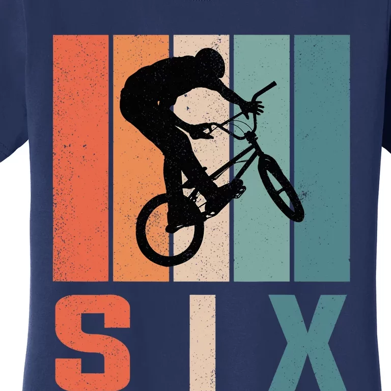 6th Birthday Retro Bmx Bicycle Bike Boy 6 Years Old Women's T-Shirt