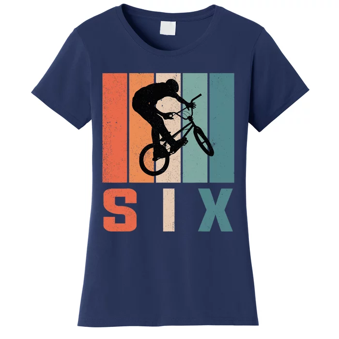 6th Birthday Retro Bmx Bicycle Bike Boy 6 Years Old Women's T-Shirt