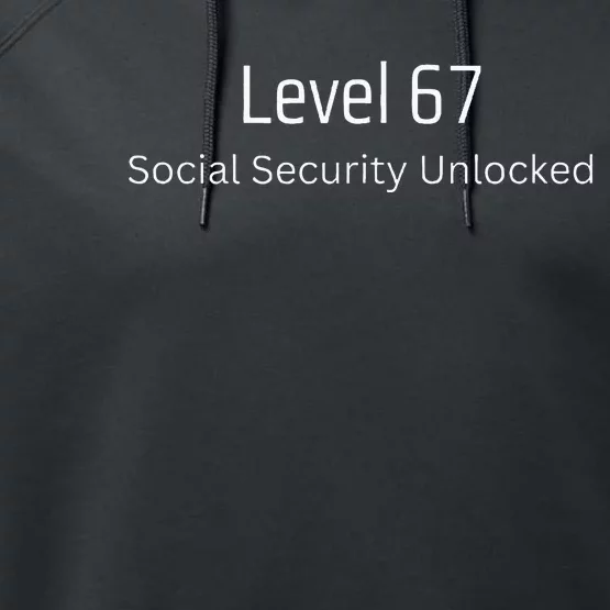 67th Birthday Social Security Unlocked Turning 67 Performance Fleece Hoodie