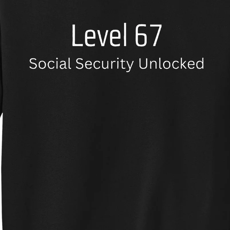 67th Birthday Social Security Unlocked Turning 67 Tall Sweatshirt