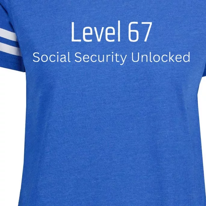 67th Birthday Social Security Unlocked Turning 67 Enza Ladies Jersey Football T-Shirt