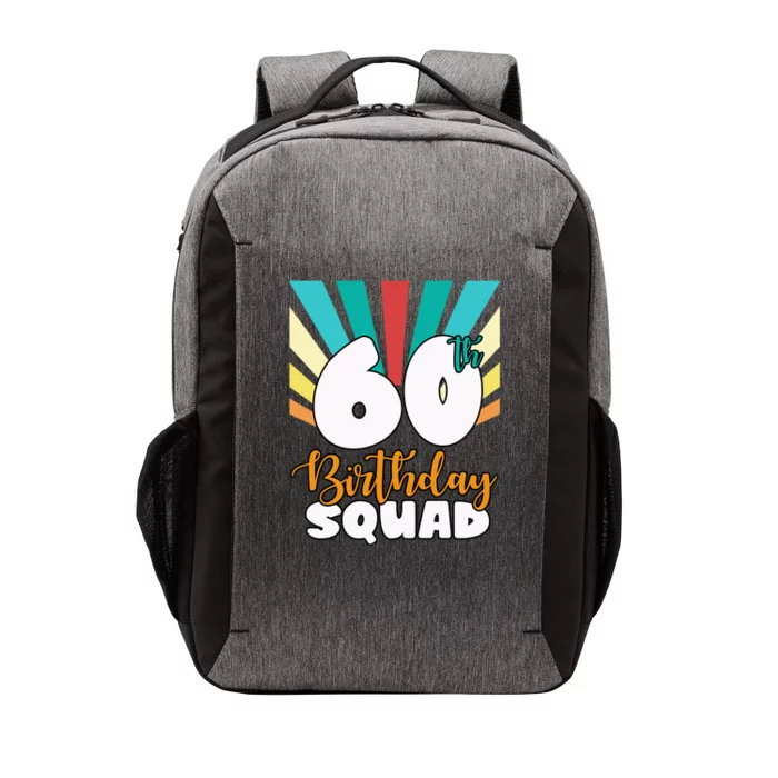 60th Birthday Squad 60 Years Old Vector Backpack