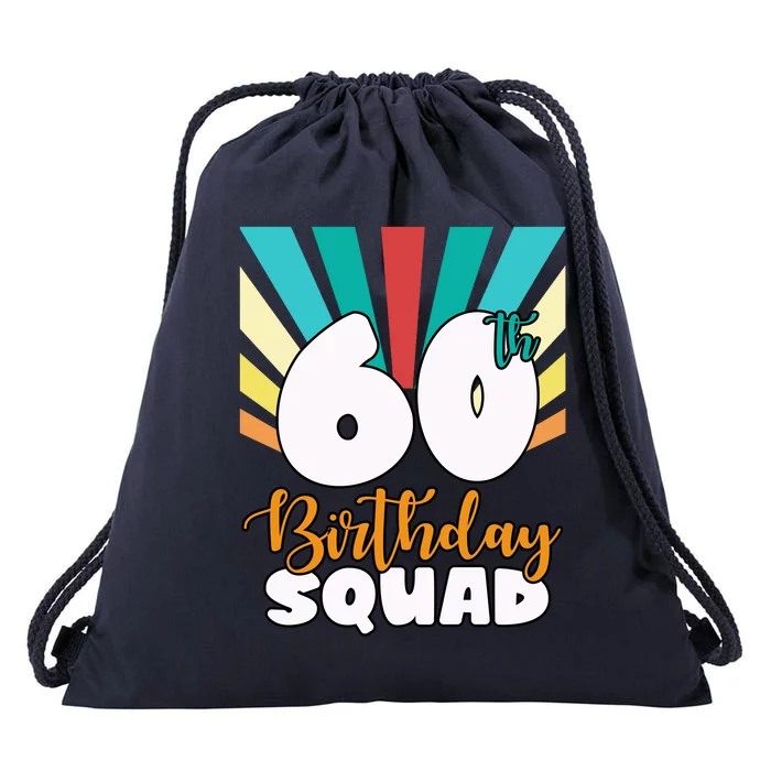 60th Birthday Squad 60 Years Old Drawstring Bag