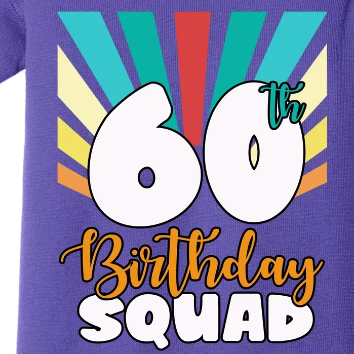 60th Birthday Squad 60 Years Old Baby Bodysuit