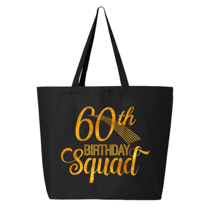 60th Birthday Squad Party Bday Yellow Gold 25L Jumbo Tote