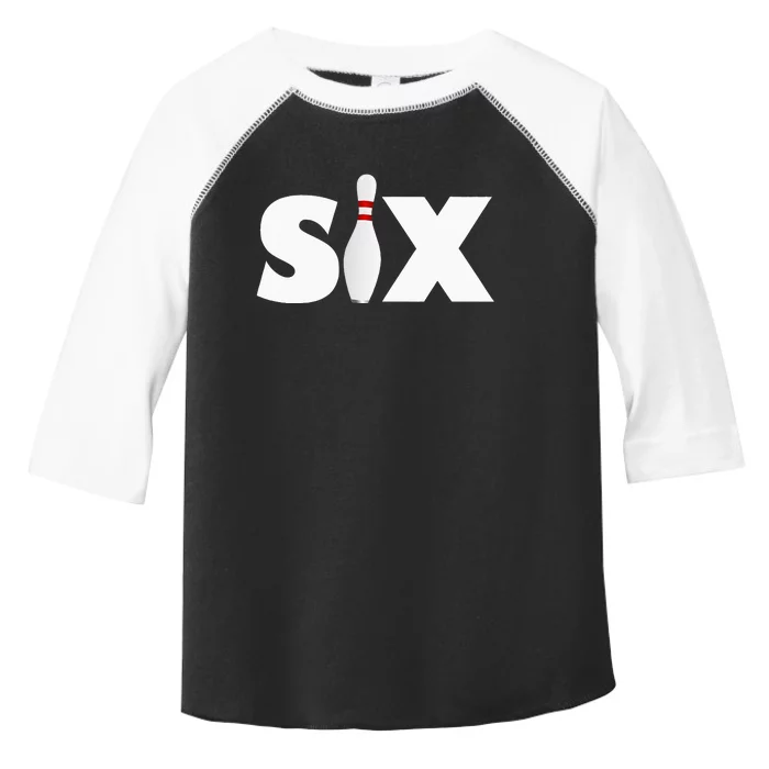 6th Birthday Six 6 Years Old Bowling Party 2013 Birthday Toddler Fine Jersey T-Shirt