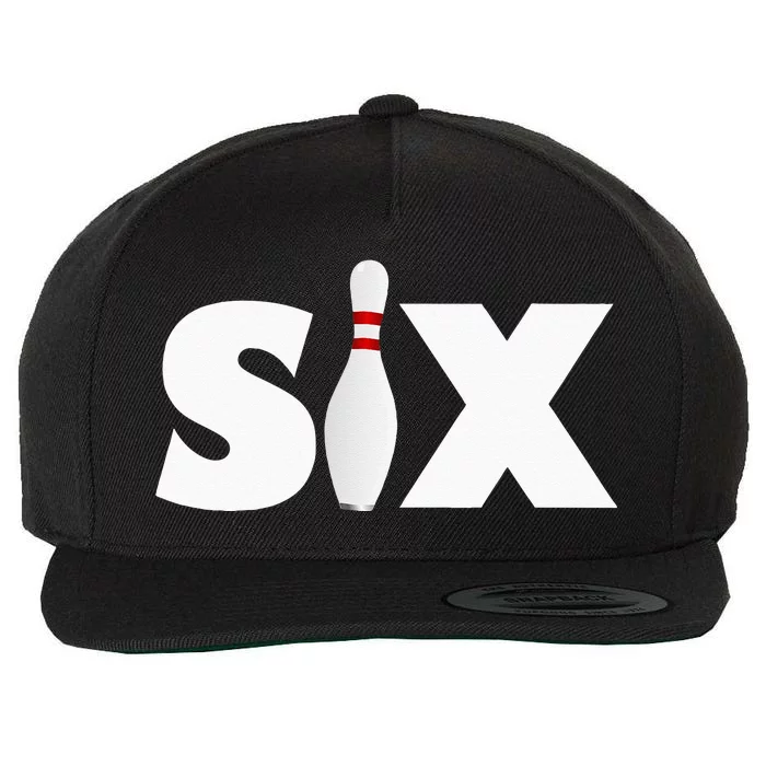 6th Birthday Six 6 Years Old Bowling Party 2013 Birthday Wool Snapback Cap