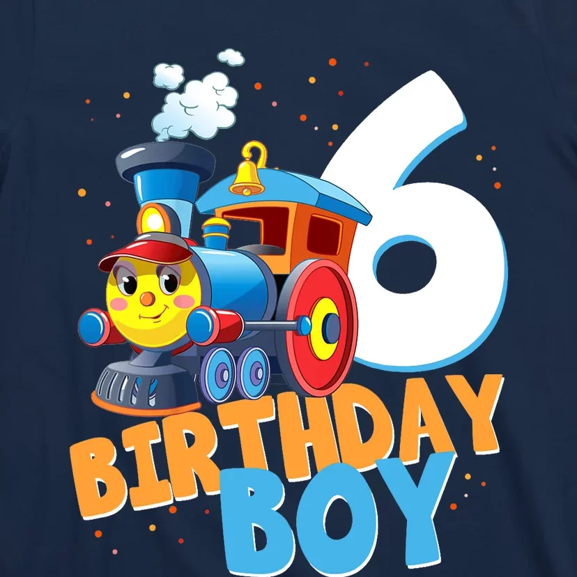 6th Birthday Train Boy Girl 6 Years Old Im Six Gift T-Shirt