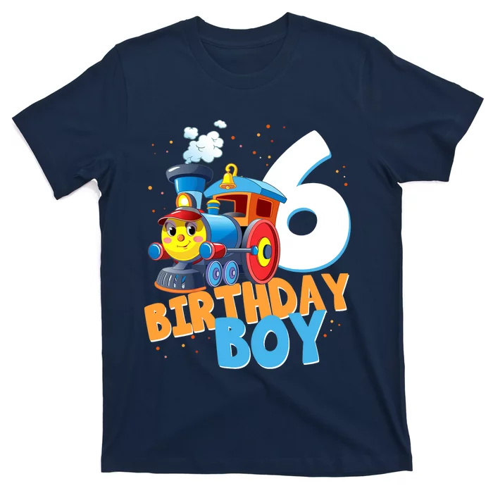 6th Birthday Train Boy Girl 6 Years Old Im Six Gift T-Shirt