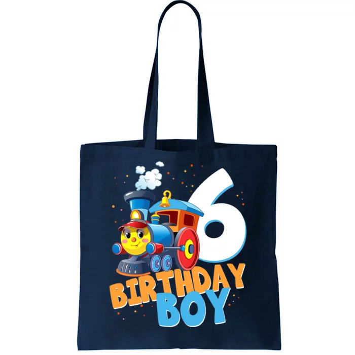 6th Birthday Train Boy Girl 6 Years Old Im Six Gift Tote Bag