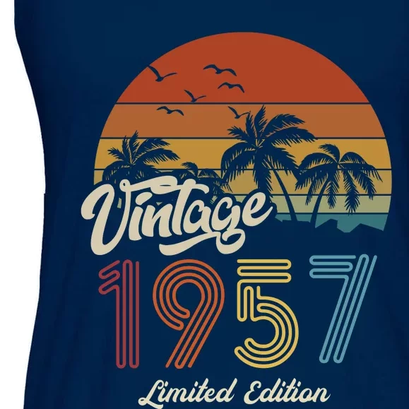 66th Birthday Vintage Limited Edition 1957 Ladies Essential Flowy Tank