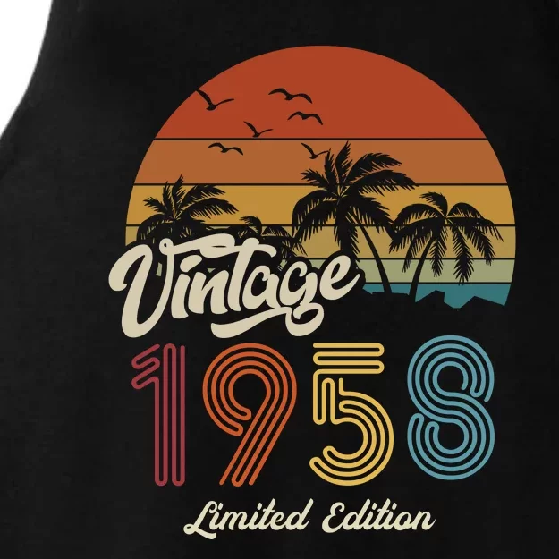 65th Birthday Vintage Limited Edition 1958 Ladies Tri-Blend Wicking Tank