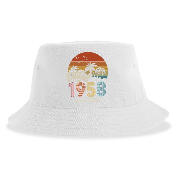 65th Birthday Vintage Limited Edition 1958 Sustainable Bucket Hat