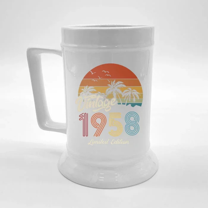 65th Birthday Vintage Limited Edition 1958 Front & Back Beer Stein