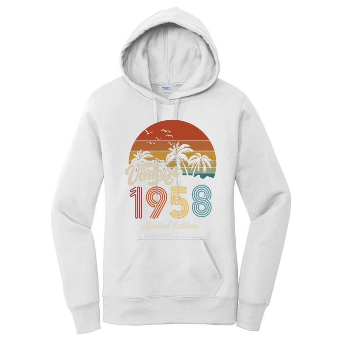 65th Birthday Vintage Limited Edition 1958 Women's Pullover Hoodie