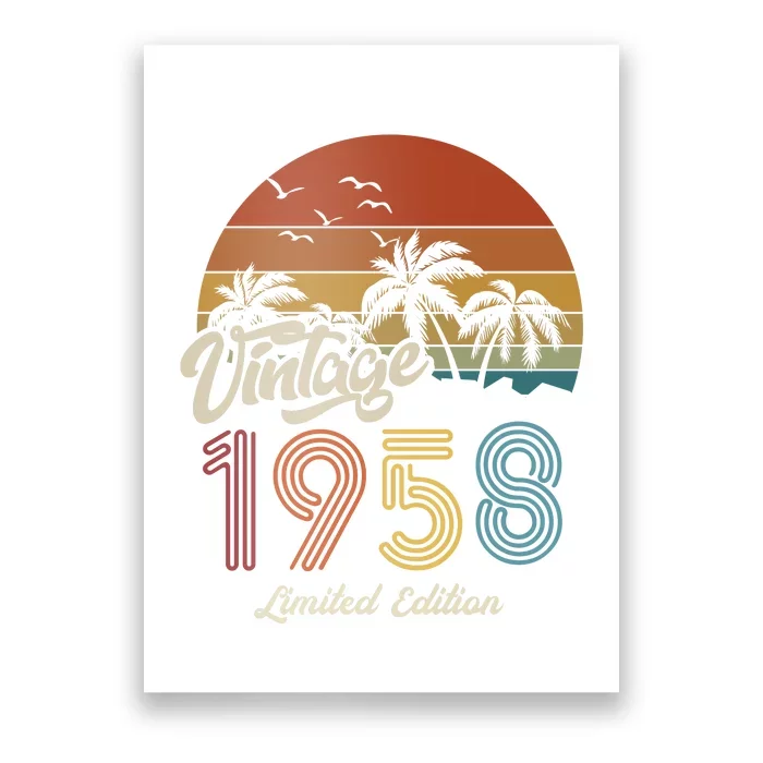 65th Birthday Vintage Limited Edition 1958 Poster