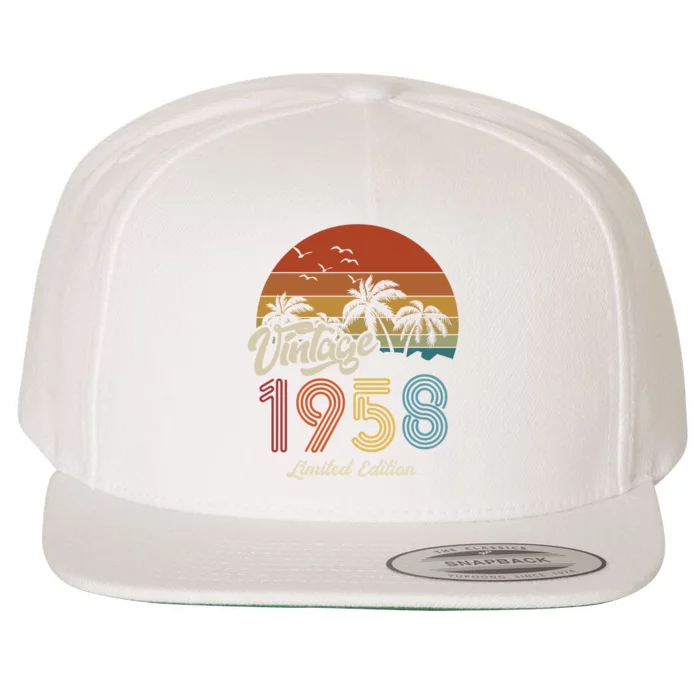 65th Birthday Vintage Limited Edition 1958 Wool Snapback Cap