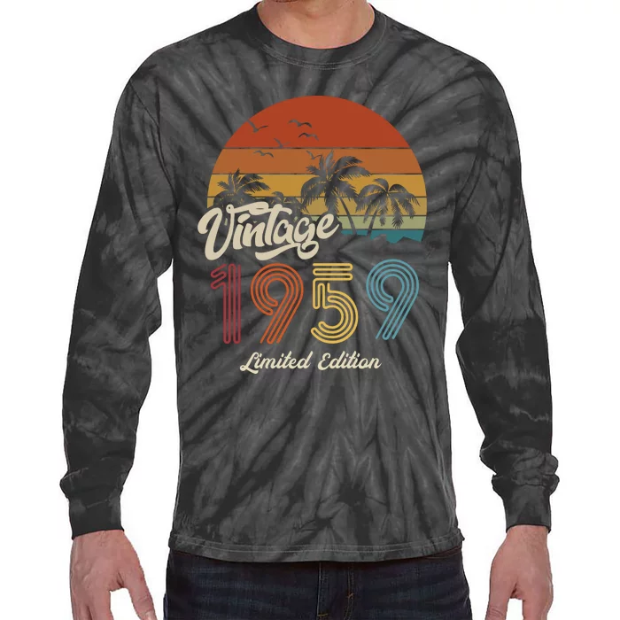 64th Birthday Vintage Limited Edition 1959 Tie-Dye Long Sleeve Shirt