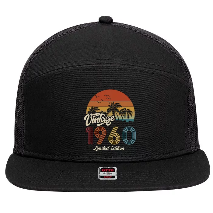 63rd Birthday Vintage Limited Edition 1960 7 Panel Mesh Trucker Snapback Hat