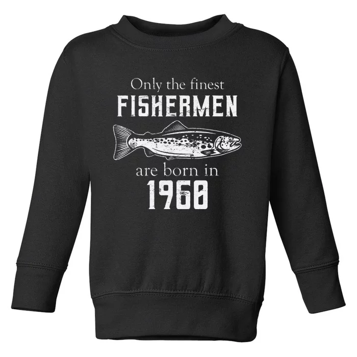 61st Birthday Vintage 1960 Fishing Fisherman 61 Year Old Toddler Sweatshirt