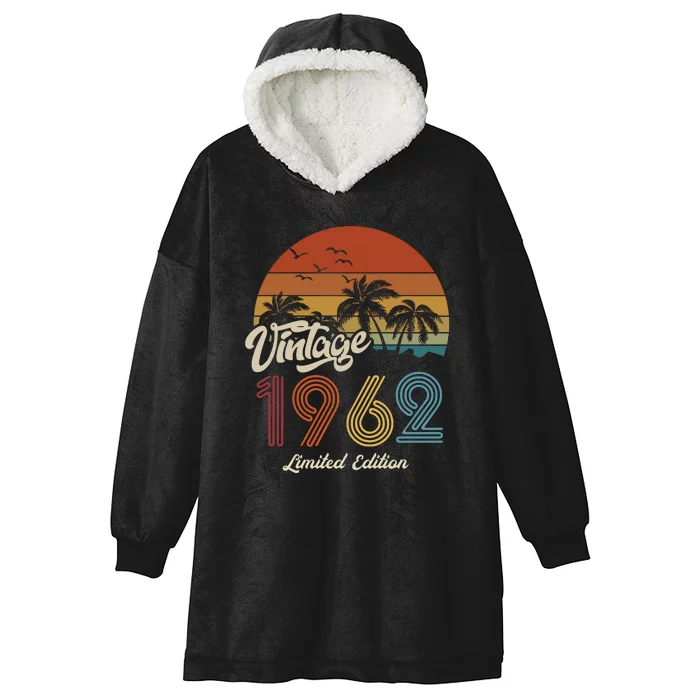 61st Birthday Vintage Limited Edition 1962 Hooded Wearable Blanket