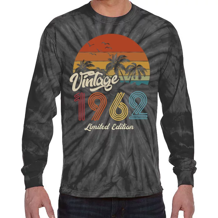 61st Birthday Vintage Limited Edition 1962 Tie-Dye Long Sleeve Shirt