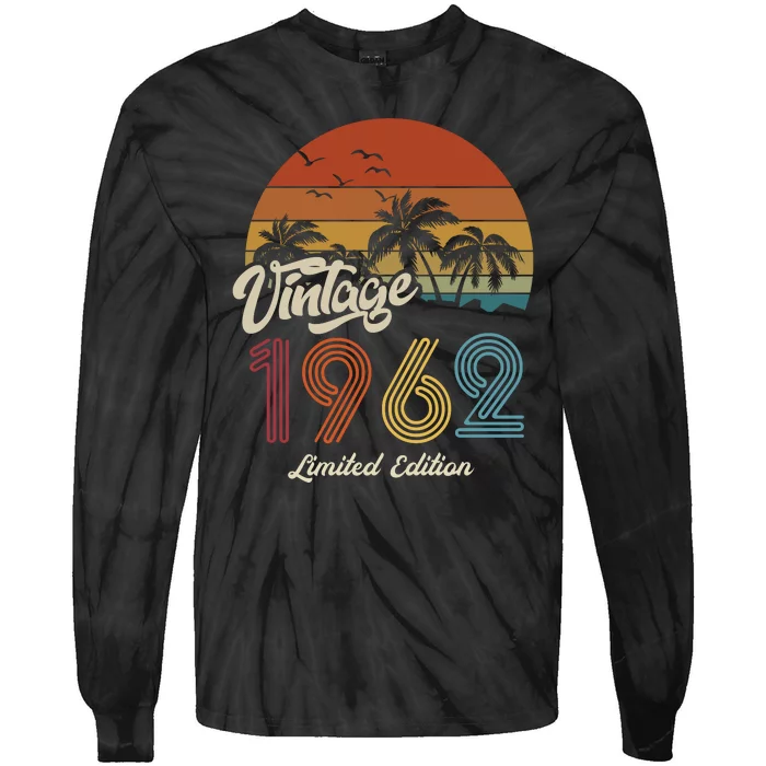 61st Birthday Vintage Limited Edition 1962 Tie-Dye Long Sleeve Shirt