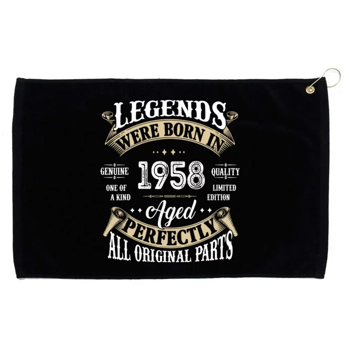 64th Birthday Vintage Legends Born In 1958 Grommeted Golf Towel