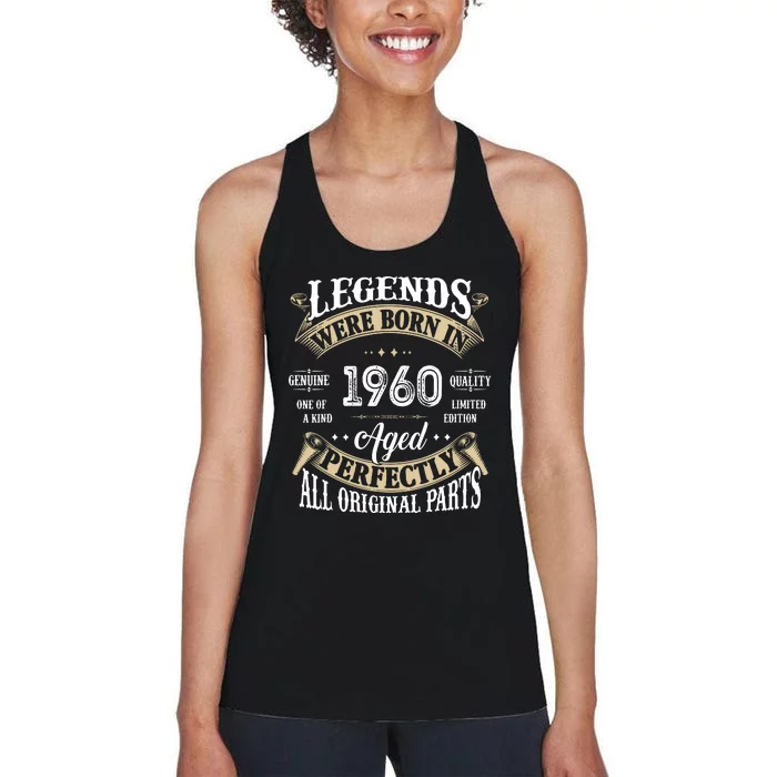 62th Birthday Vintage Legends Born In 1960 Women's Racerback Tank