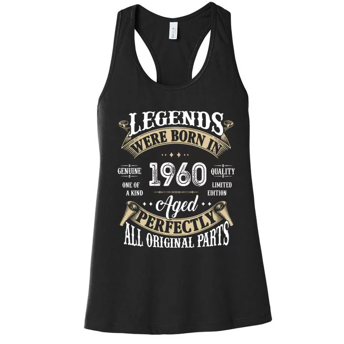 62th Birthday Vintage Legends Born In 1960 Women's Racerback Tank