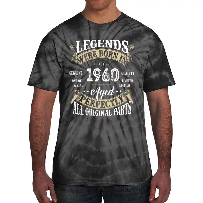 62th Birthday Vintage Legends Born In 1960 Tie-Dye T-Shirt