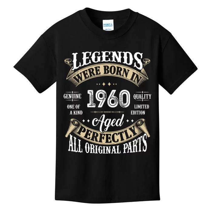 62th Birthday Vintage Legends Born In 1960 Kids T-Shirt