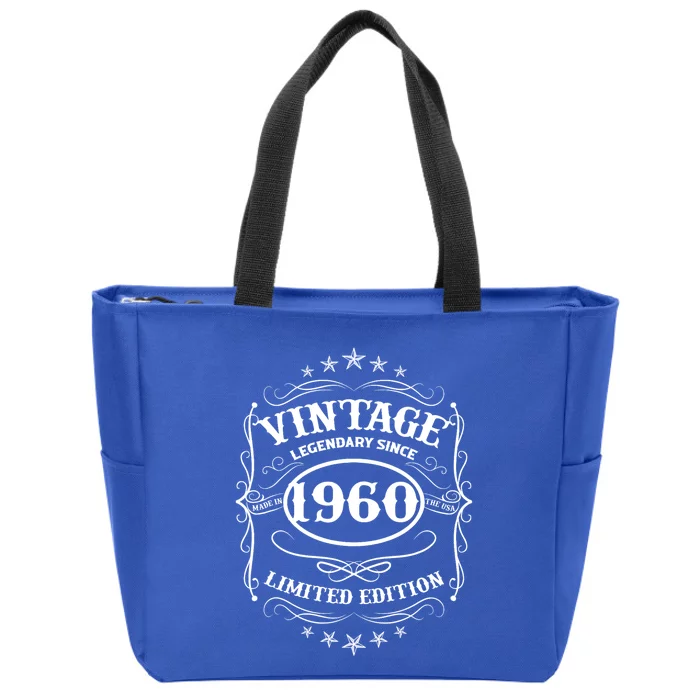 64th Birthday Vintage Legends Born In 1960 64 Years Old Zip Tote Bag