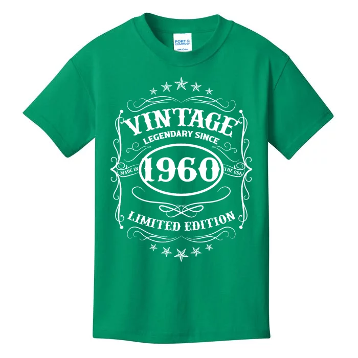 64th Birthday Vintage Legends Born In 1960 64 Years Old Kids T-Shirt