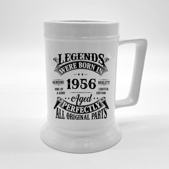 68th Birthday Vintage Legends Born In 1956 68 Years Old Front & Back Beer Stein