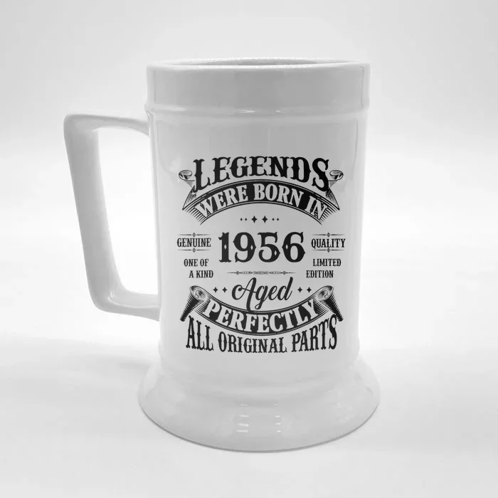 68th Birthday Vintage Legends Born In 1956 68 Years Old Front & Back Beer Stein