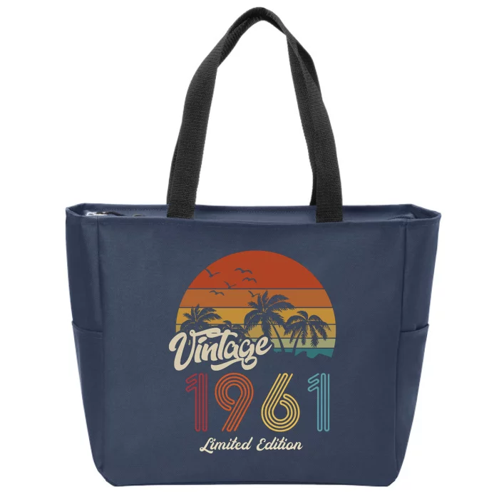 62nd Birthday Vintage Limited Edition 1961 Zip Tote Bag