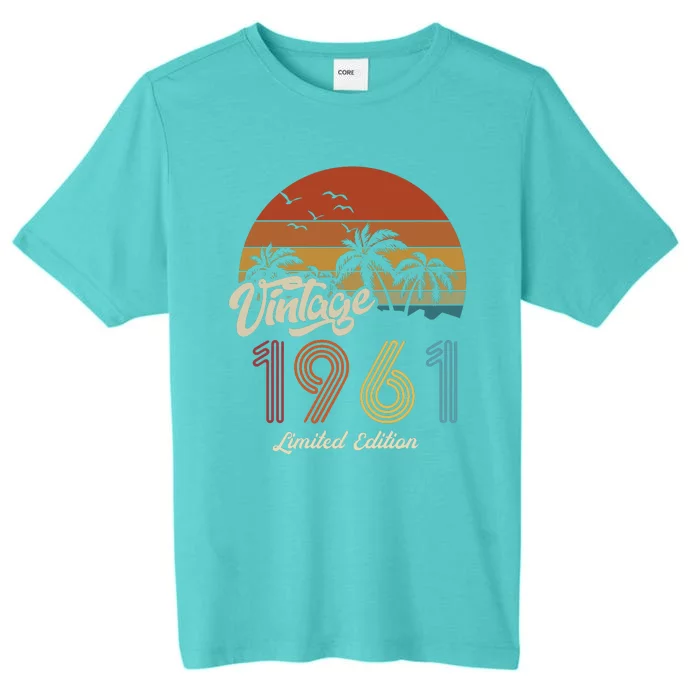 62nd Birthday Vintage Limited Edition 1961 ChromaSoft Performance T-Shirt