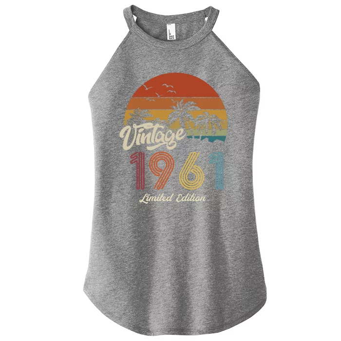 62nd Birthday Vintage Limited Edition 1961 Women’s Perfect Tri Rocker Tank