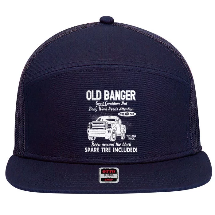 60th Birthday Vintage Old Banger 60 Years Old Good Condition But Bodywork Needs 7 Panel Mesh Trucker Snapback Hat