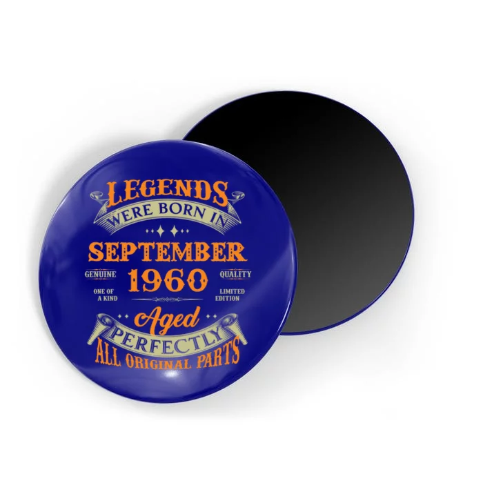 63rd Birthday Vintage Legends Born In September 1960 Cute Gift Magnet